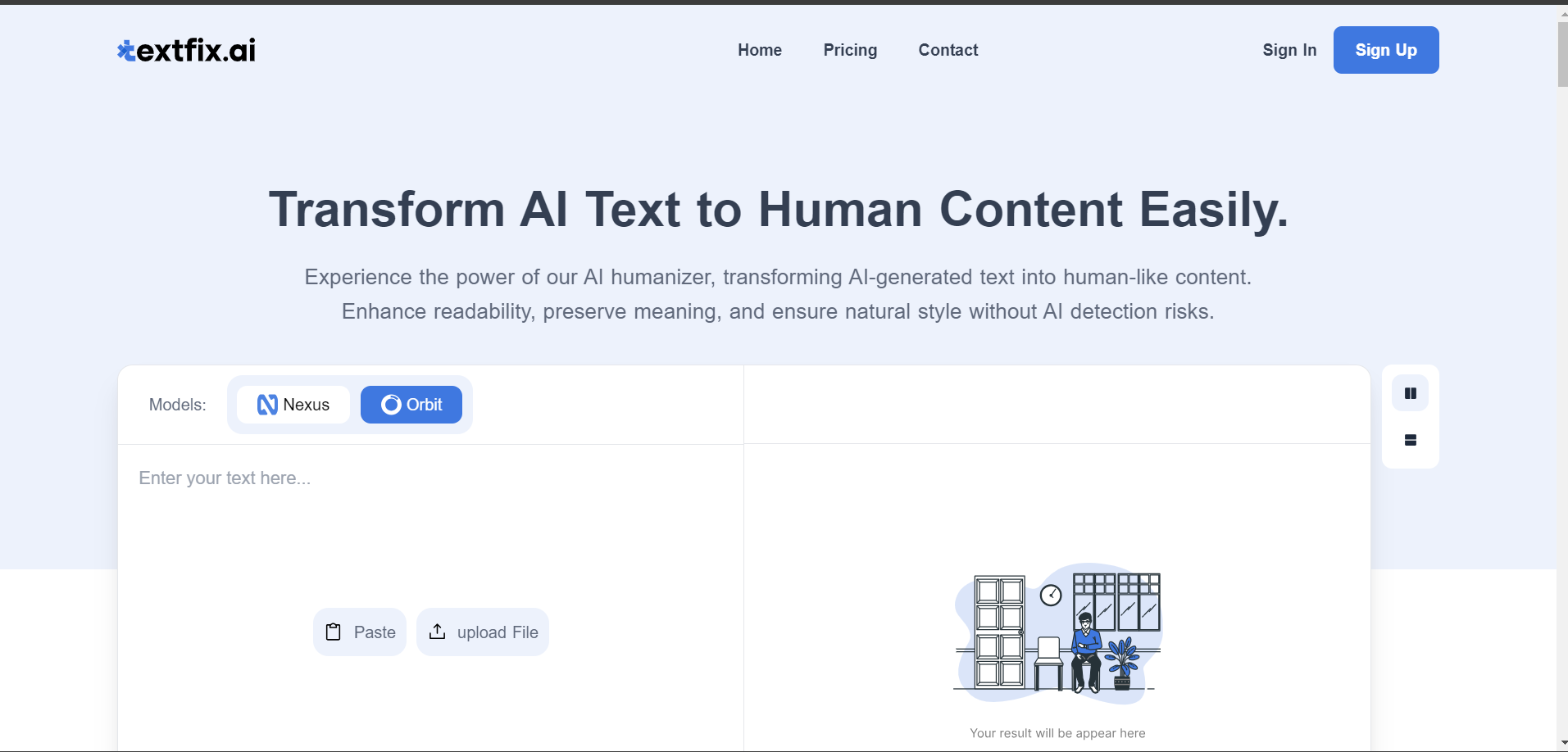 Textfix AI Humanize AI Text & Bypass AI Detectors logo